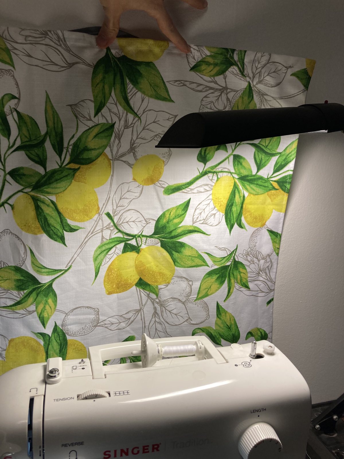 kitchen towel with lemon motif